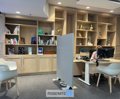 Claustra acoustique pour open space