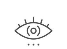 Eye,Line,Icon,Isolated,On,White