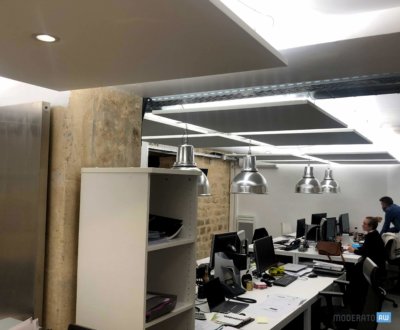 Intégration des luminaires dans panneau acoustique