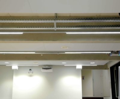 Ventilation intégrée dans panneau acoustique