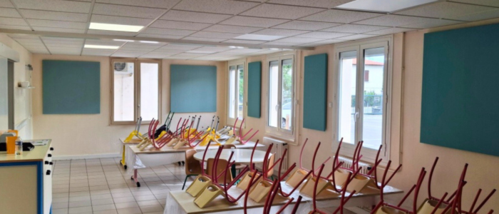 traitement acoustique cantine scolaire